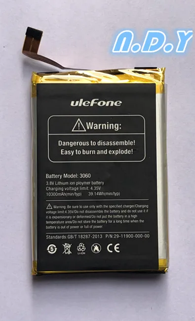 100% Оригинальный аккумулятор Ulefone Armor 3 (3060) 10300mAh для ULEFONE armor 3T Bateria Batterie батареи