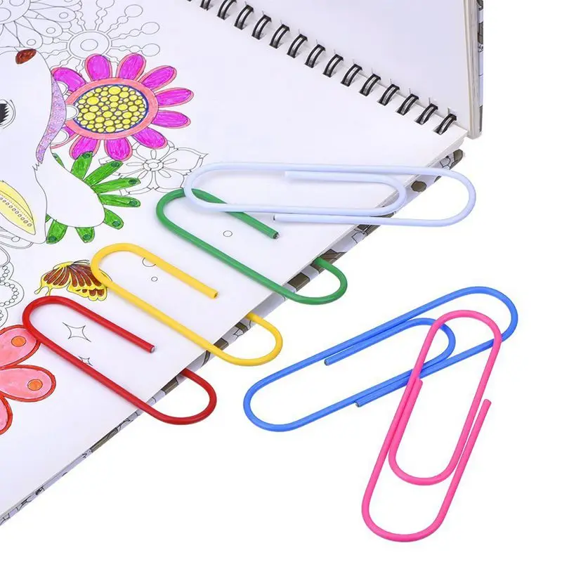 40 Pack 4 Inches Mega Large Paper Clips- 100Mm Office Supply Accessories Cute Paper Needle Multicolor Bookmark