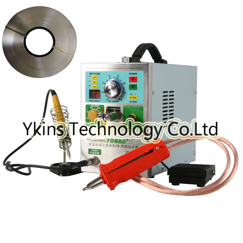 709AD+ 4 IN 1 Welding machine fixed pulse welding constant temperature soldering battery welder +1kg 0.15mm*5mm nickel | Инструменты