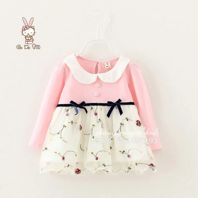 

0-3Y Baby Dress One Piece Long Sleeve Princess Dress Kids dress Girl Clothes patterns Tutu Lolita dress toddler girl clothing