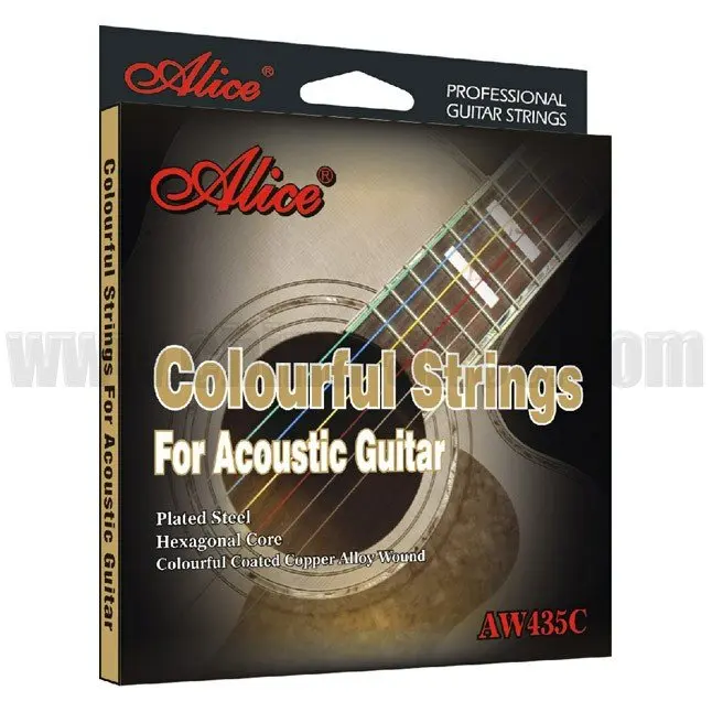 NEW Alice Colorful Acoustic Guitar Strings AW435C Coated Steel strings