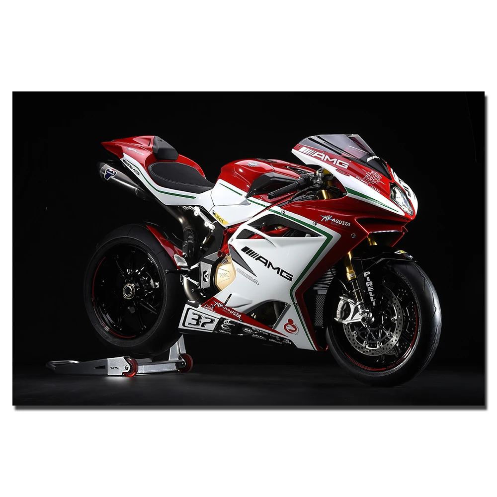 MV Agusta F4 RC Muscle Motorbike Posters and Prints Wall Art Picture Canvas Paintings For Living Room Decor | Дом и сад