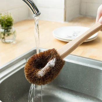 

Multi Wooden Handle Kitchen Supplies Decontamination Practical Dish Washing Powerful Natural Cleaning Brush 10.5*22.5*8cm