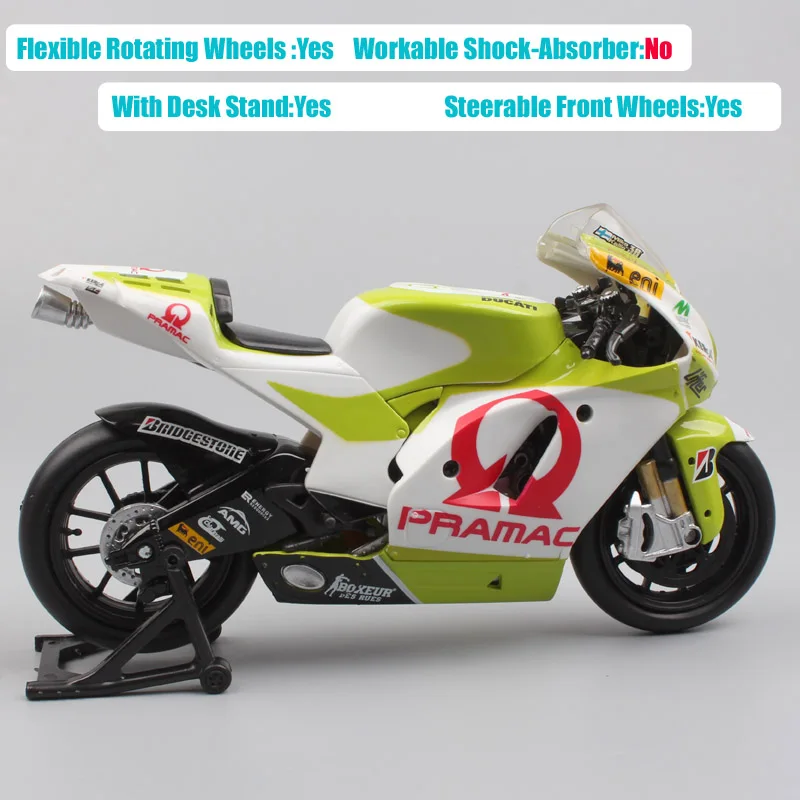 1/12 scales MotoGP Pramac racing ducati GP10.41 Aleix motorcycle bike model toys 