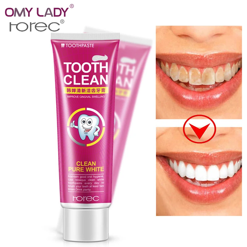 

ROREC Tooth Care Cranberry mint refreshing Natural Activated Charcoal Teeth Whitening Toothpaste Oral Hygiene Dental Dropshipp