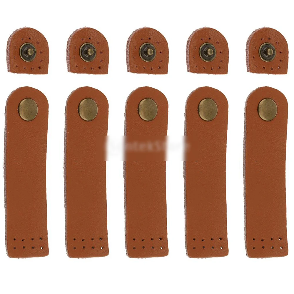 

10PCS Bag Hasp Split Leather Bag Buckle Button Handmade Wallet Card Pack Buckle with Holes for DIY Handbag Notebook Accessories