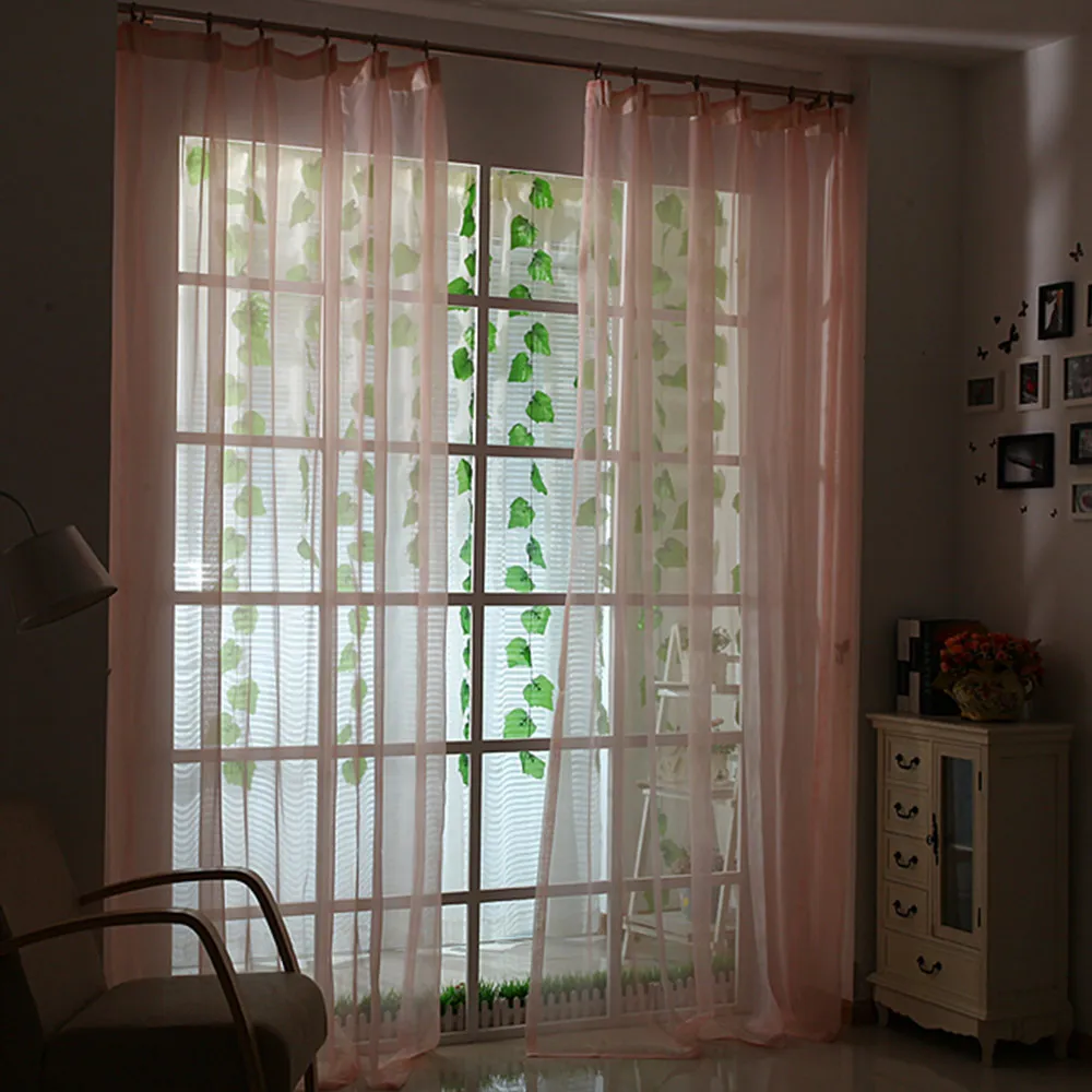 Hot Solid Sheer Curtain Window Curtains Bedroom Voile ...