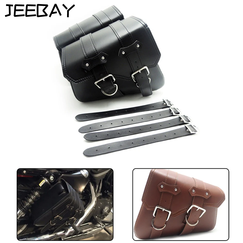 

1 pair combination motorcycle leather bag Saddle bag case for Harley motorcycle