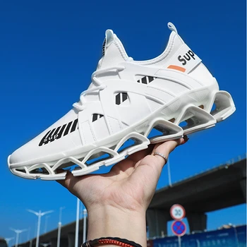 

Men Running Shoes Women Air Spring Blade Sneakers Sport Air Cushion Light Weight Breathable Fashion Cushioning Outdoor Sneaker