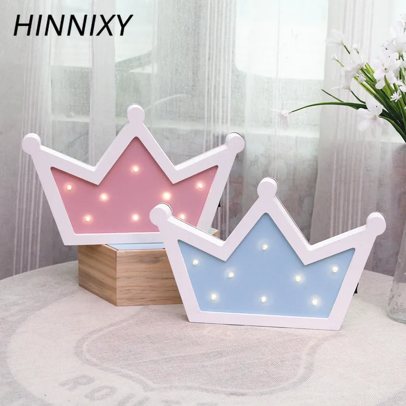Hinnixy Скандинавская Корона моделирование ночник деревянный Настольный настенный