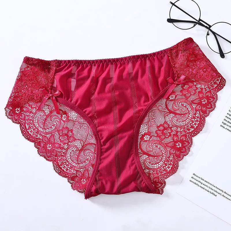 

Ladies Underwear Woman Panties Fancy Lace Calcinha Renda Sexy Panties for Women Traceless Crotch of Cotton Briefs