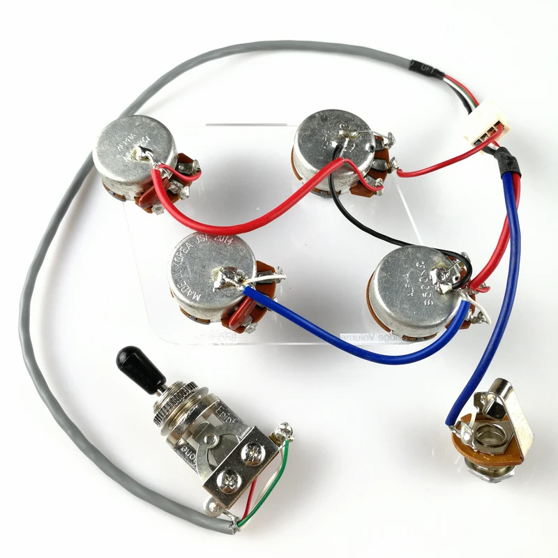 1 компл. LP электрогитара пикап жгут проводов для EPI SG LP Dot(1 тумблер+ 4 горшка+ Джек