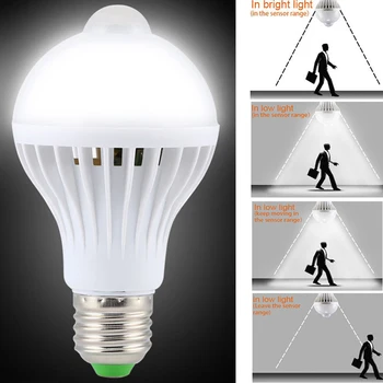

5W/7W/9W E27 LED PIR Motion Sensor Auto Energy Saving Light Lamp Bulb