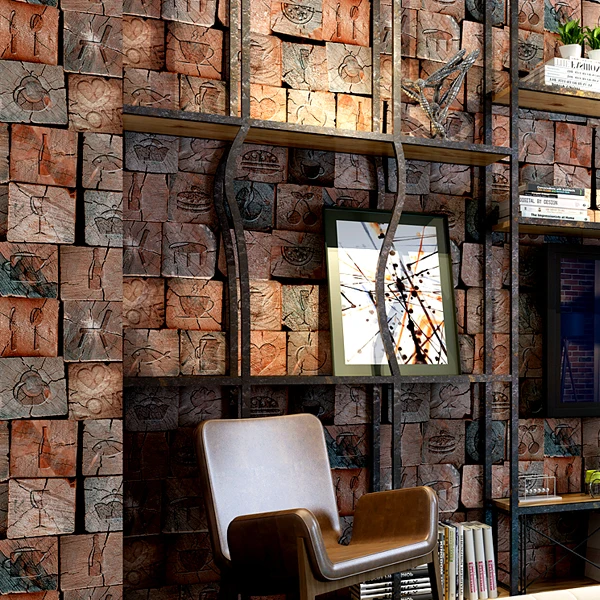 Dcohom Vintage Wooden Brick 3D Wallpaper For Bedroom Living Room Restaurant Background Walls Decor Vinyl Wall Paper Rolls Dcohom Vintage Wooden Brick 3D Wallpaper For Bedroom Living Room Restaurant Background Walls Decor Vinyl Wall Paper Rolls