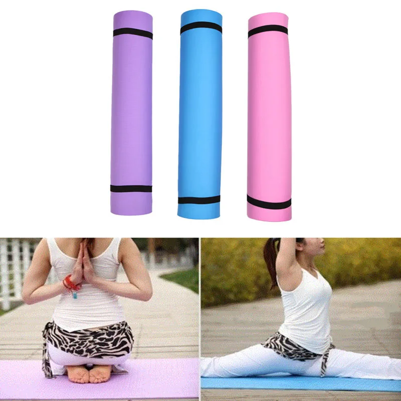 OOTDTY прочный коврик для йоги толщиной 4 мм нескользящий коврик для упражнений здоровье для занятий фитнесом и потери веса