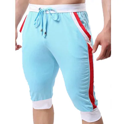 Горные однотонные мужские шорты до колена, повседневные мужские боксеры для бега, сексуальные летние шорты, Мужская одежда, дышащие SA352 - Цвет: Sky Blue