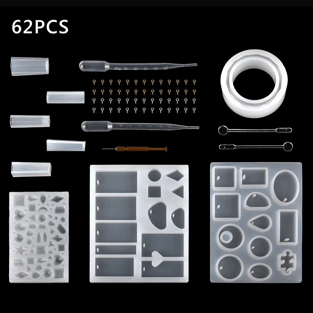 

Crystal Cylinder DIY Resin Molds Epoxy Resin Jewelry Making Mold Set Handmade Bracelet Pendant Casting Mould Craft Tool Kits