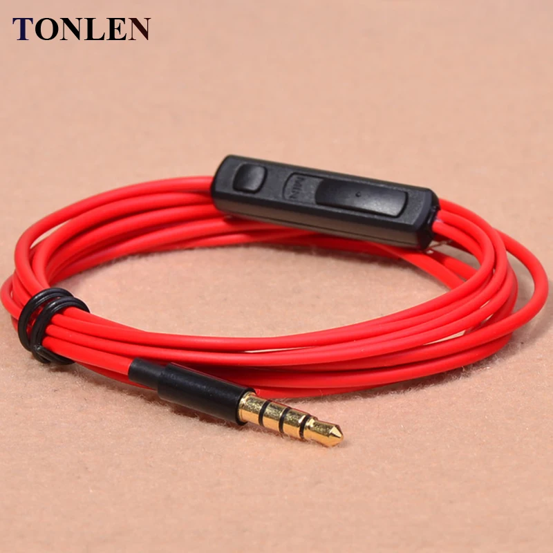 

TONLEN 3.5mm headphone adapter Earhopne Wire 1.2m HIFI Headphones DIY Cable Headset by microphone repair headphone cable wires