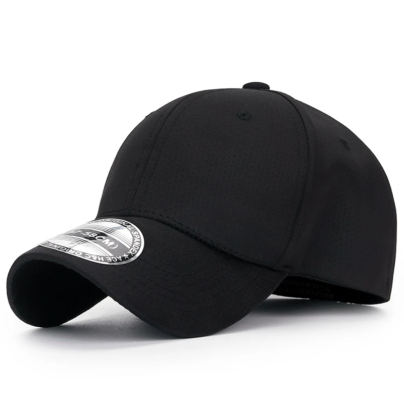 

2019breathable light board cap Spring and summer stretch cloth size cap European and American style full sealing baseball cap
