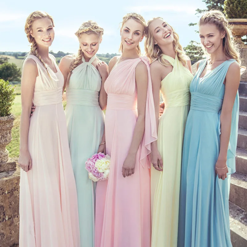 Variety To Wear Dresses Chiffon Long Bridesmaid Y Variety To Wear Dresses Chiffon Long Bridesmaid Y Dress Multicolor Prom Party Rom80069 In From Weddings