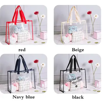 

PVC Waterproof Transparent Swimming Shoulder Storage Bag For Beach Outdoor Travel Clothes Luggage Organizer Storage Bags