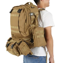 Mochila Al Aire Libre 50L Molle 600D Nylon Impermeable Asalto Del Ejército Táctico Militar Mochilas Bolsas de Viaje de Excursión Que Acampa de Supervivencia