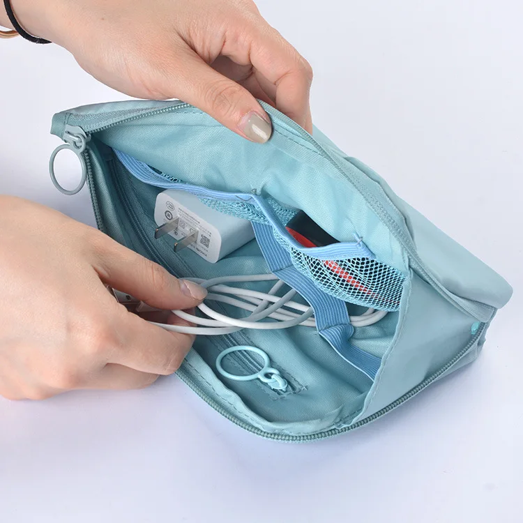 

luluhut travel storage of things digitable data cable storage bag zip package bag for wires portable cosmetic storage pockets