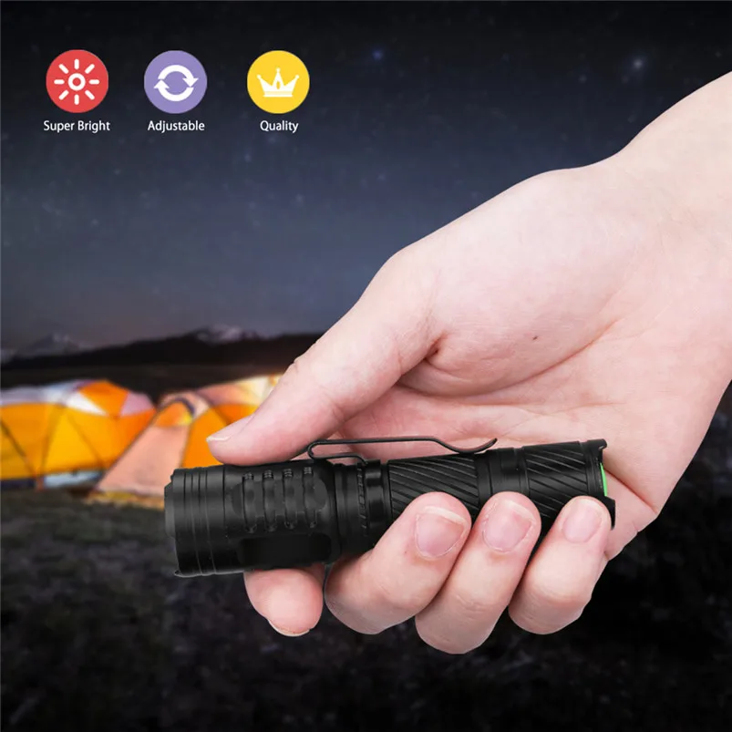 Tactical 3Modes Torch Led Light 1XPE Torch Flashlight Zoomable AA Military Focus Torch Led Flashlight White Zaklamp 40JY2303