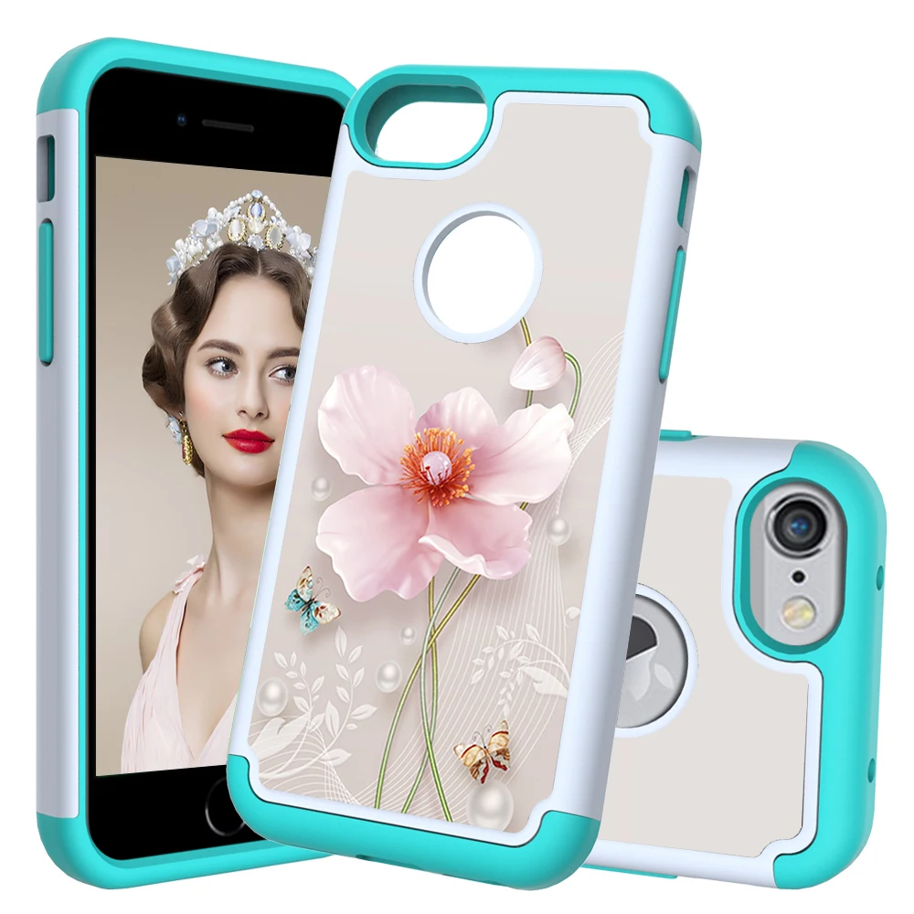

For iPhone X XR Xs max 6 6s plus 7 7plus 8 8Plus Case, Ultra Defender TPU + PC [Shock Absorbent] Protective Phone Case