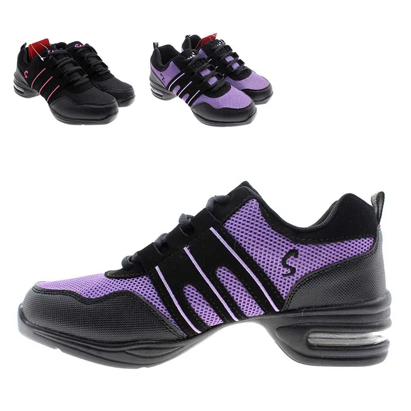 

Women's Girls Black Breathable Modern Hip Jazz music rhythm outdoor Sneakers Dance Shoes Cycling Shoes