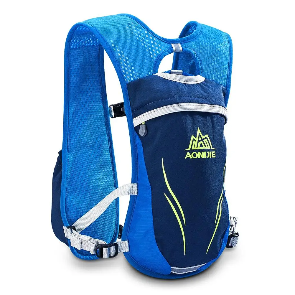 AONIJIE 2L на открытом воздухе Mochilas Trail Marathoner Беговая гонка гидратационный жилет гидратационный пакет рюкзак - Цвет: Blue