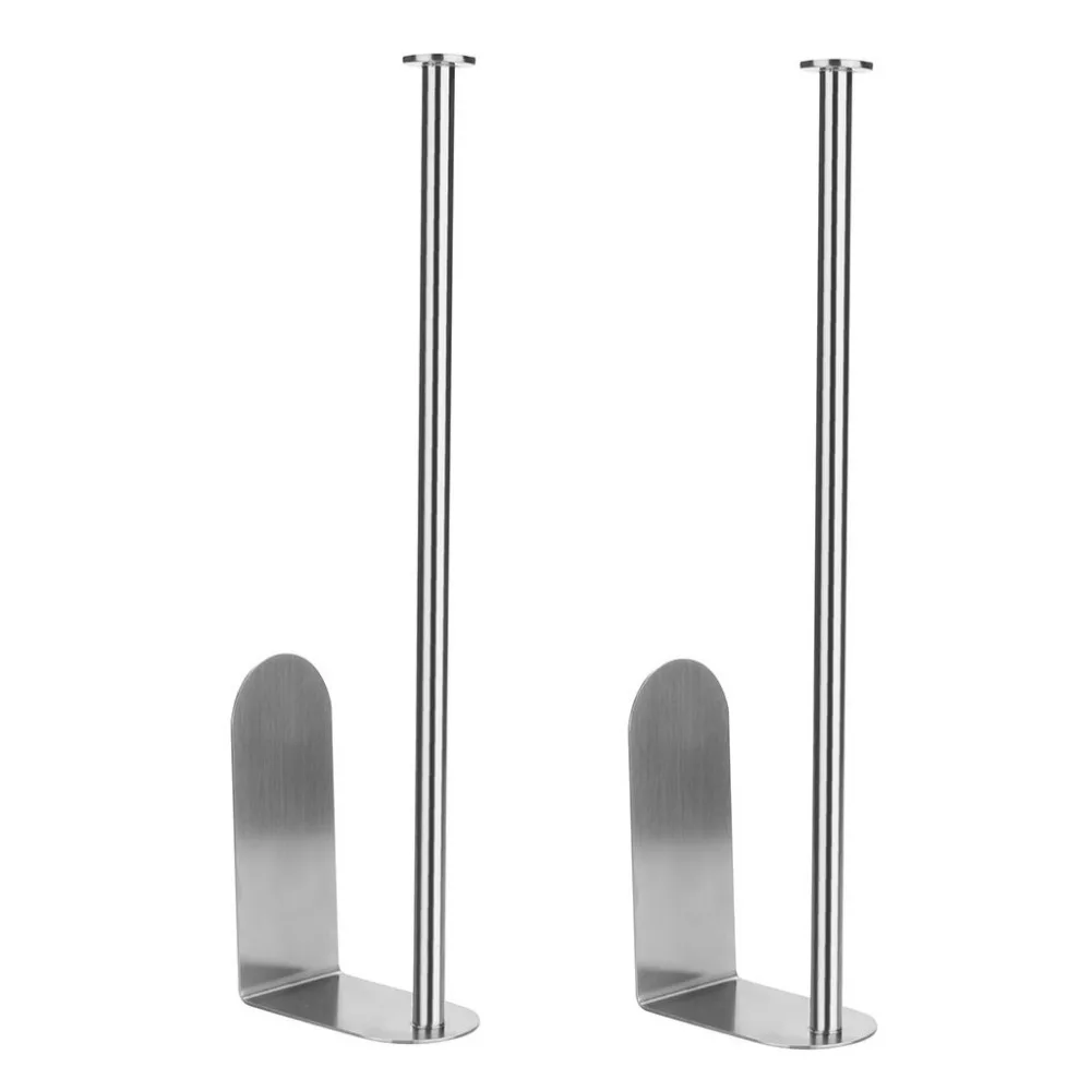 

Paper towel rack 100% new high quality 2 pieces wall hanging vertical variety of stainless steel storage rack #4A30