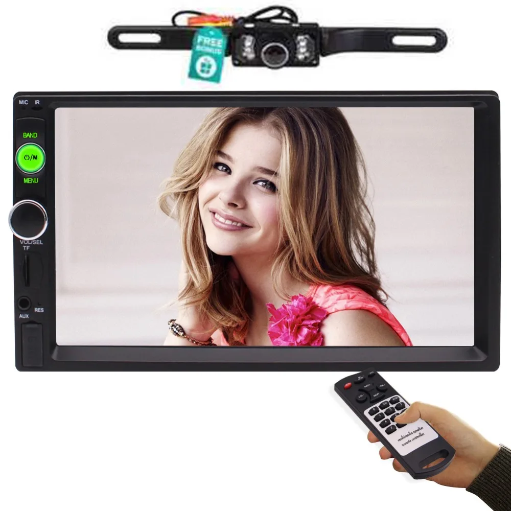 

7 Inch Capacitive Touch Screen Car head unit Stereo MP3 MP5 Player 2 Din In Dash Bluetooth FM Radio Player TF/USB/AV-IN/Remote