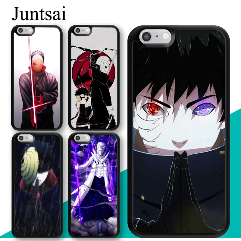 

Juntsai Uchiha Obito Akatsuki Naruto Case For iPhone XR XS MAX Rubber Cover For iPhone X 6 6s 7 8 Plus 5 5s Full Back Shell Skin