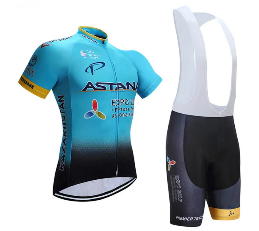 

2018 Team ASTANA Cycling Jersey Set 9D Pad Ropa Ciclismo Men Summer Bike Jersey Cloth Breather PRO Bicycle Wear Maillot Culotte