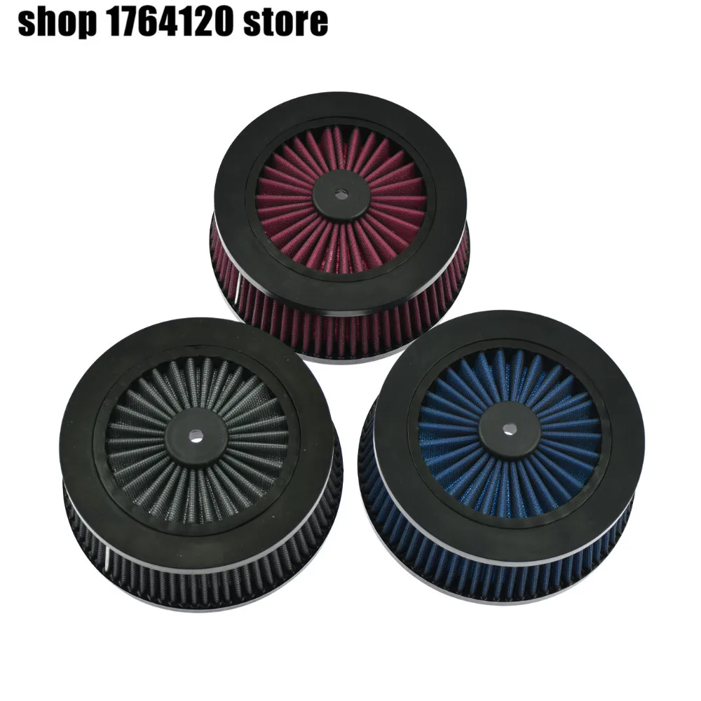 Filtro de Entrada Cinza para Harley Motocicleta Mais Limpo Azul Elemento Repalecment Vermelho - Sportster xl 883 1200 48 72 Touring Flstn ar 2 Filtros de ar e sistemas