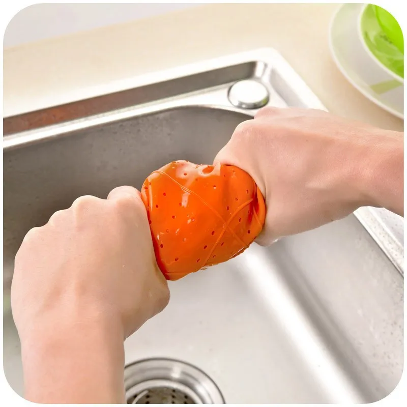 Многофункциональные силиконовые корзина утечка кухня, рис стиральная овощи и фрукты корзины печь блюдо Cover Orange