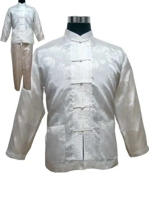 Vintage Navy Blue Chinese Men Satin Pajama Set Plus Size XXXL Pyjamas Suit Long Sleeve Shirt &Pants Trousers Sleepwear Nightwear Vintage Navy Blue Chinese Men Satin Pajama Set Plus Size XXXL Pyjamas Suit Long Sleeve Shirt &Pants Trousers Sleepwear Nightwear