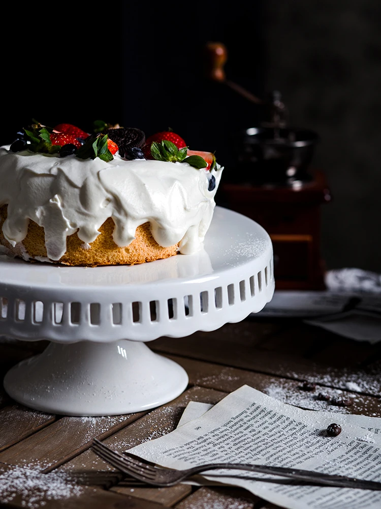 Керамика белый торт стенд свадебный торт инструменты для кекса дисплей тарелка вечерние события украшение дома посуда для выпечки Кухня