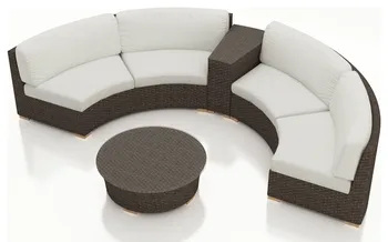 

2017 All Weather Outdoor 4 Piece Furniture Round Sofa Sectional Set