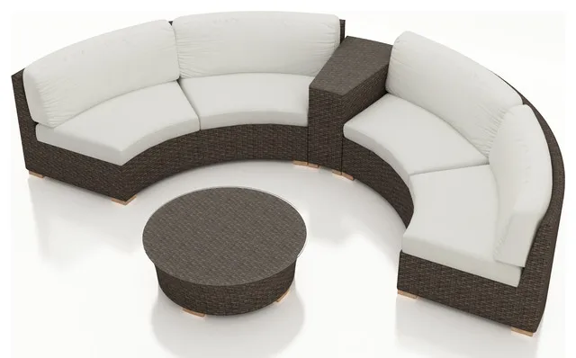 2017 All Weather Outdoor 4 Piece Furniture Round Sofa Sectional Set 2017 All Weather Outdoor 4 Piece Furniture Round Sofa Sectional Set