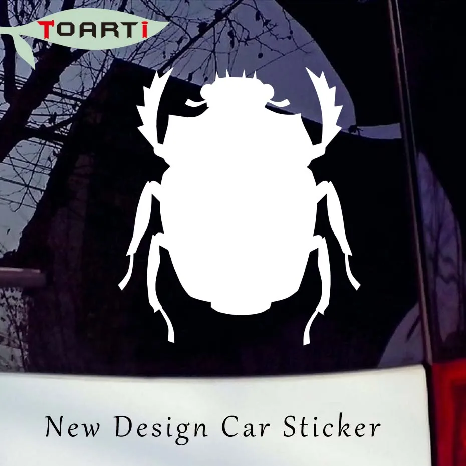 

8.9*10.2CM Scarab Decal Insect Car Stickers Vinyl Self Adhesive Removable Window Computer Stickers Car Styling Waterproof Decals