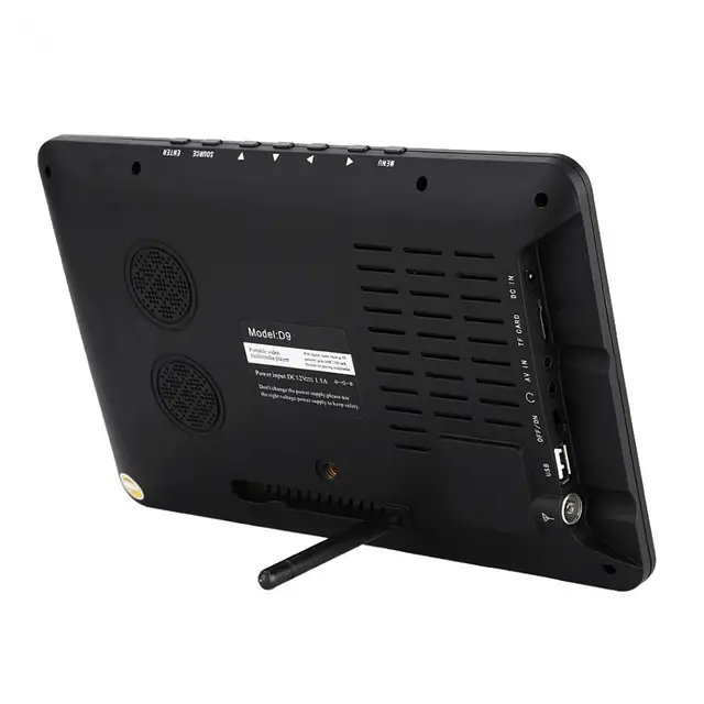 LEADSTAR 9inch Portable TV DVB-T DVB-T2  HD 800×480 Resolution Digital Analog Television