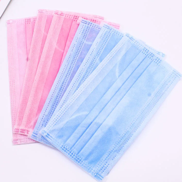 

2pcs New Disposable Non-woven fabric Earloop Face Mouth Masks 3 Layers Anti-Dust For Surgical Medical Salon