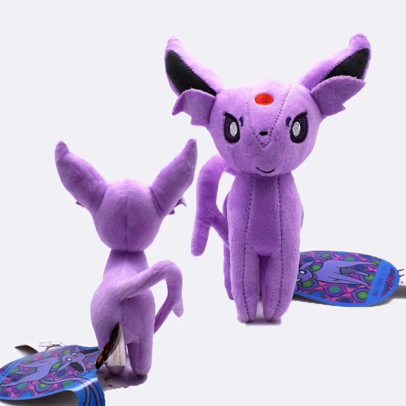 16~ 20 см EEVEE Espeon Peluche Umbreon Jolteon Glaceon Vaporeon Flareon Leafeon Мягкие плюшевые игрушки куклы - Цвет: Stand Espeon