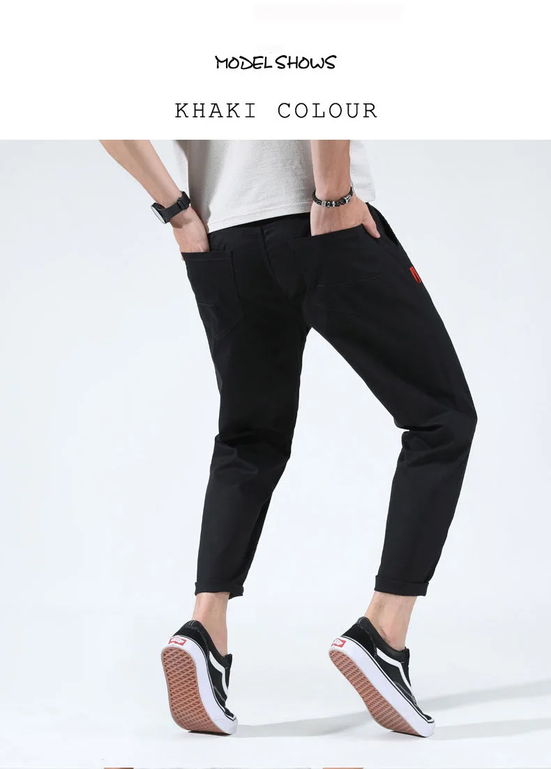 Summer Autumn Mens Casual Pants Harem Trousers Working Joggers Stretch Comfortable Full Length Pants Fashion Plus Size 28-48