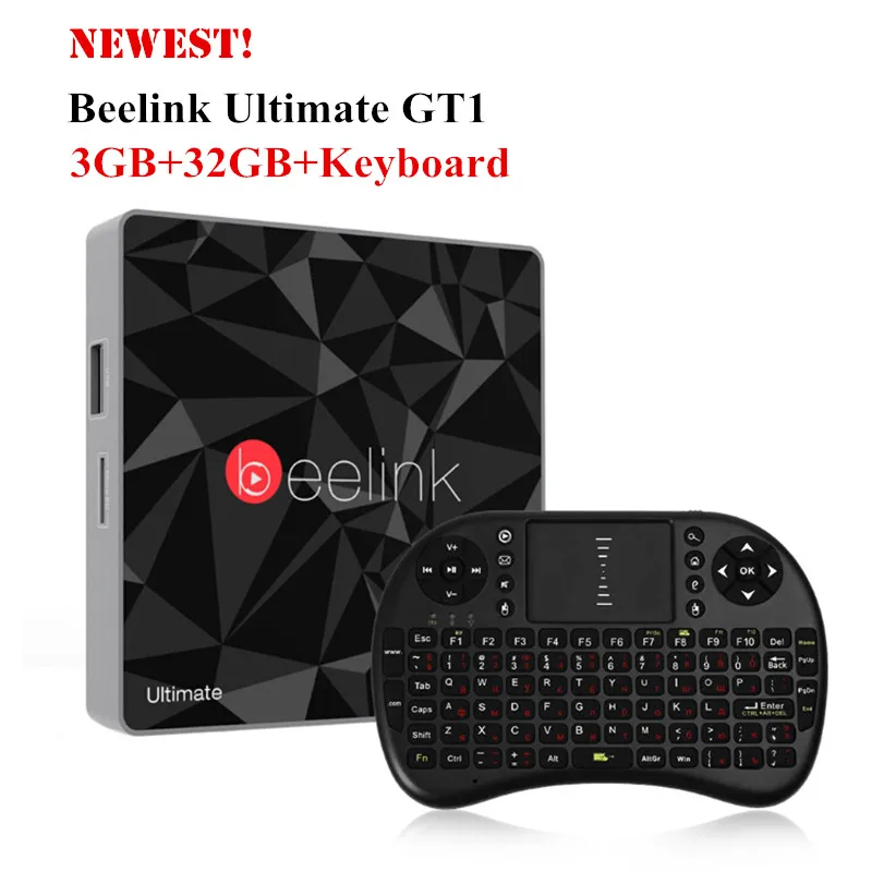 Beelink GT1 Ultimate 3g 32G ТВ приставка Android Amlogic S912 Восьмиядерный медиаплеер 5G WiFi BT 4,0 смарт-приставка телеприставка PK X92