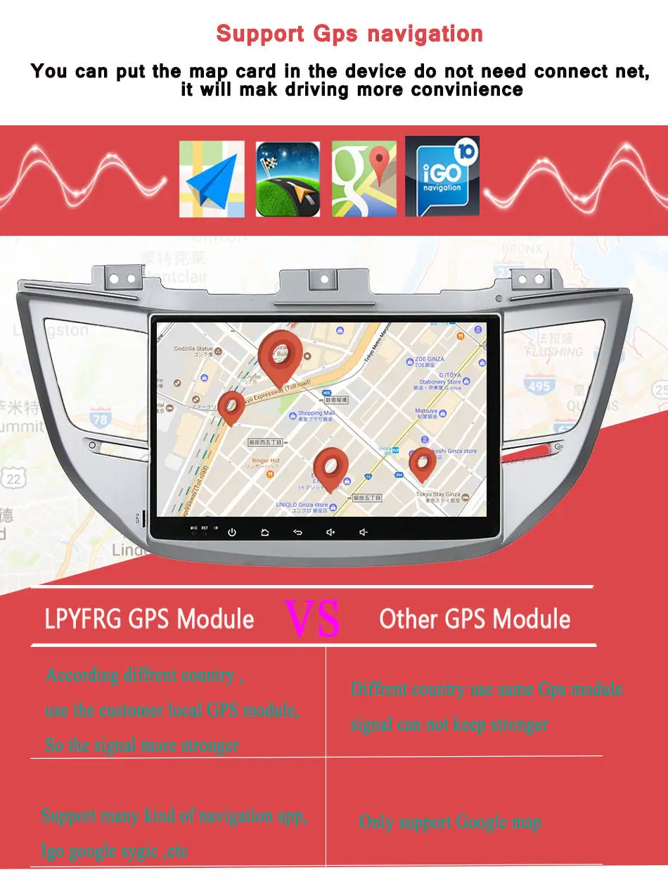 Discount 2 din Android 9.0 car dvd gps radio stereo 2 din for Hyundai IX35 Tucson 2015 2016 17 2018 Car audio TV gps Sat Navi dvd Player 6