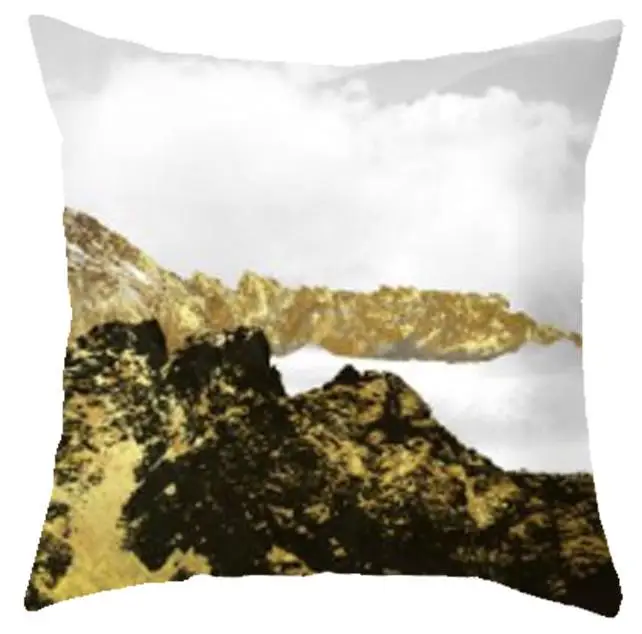 Скандинавские украшения для дома Ландшафтная Подушка пейзаж горный лунный свет перо абстрактные геометрические диванные подушки для дивана автомобиля - Цвет: A4