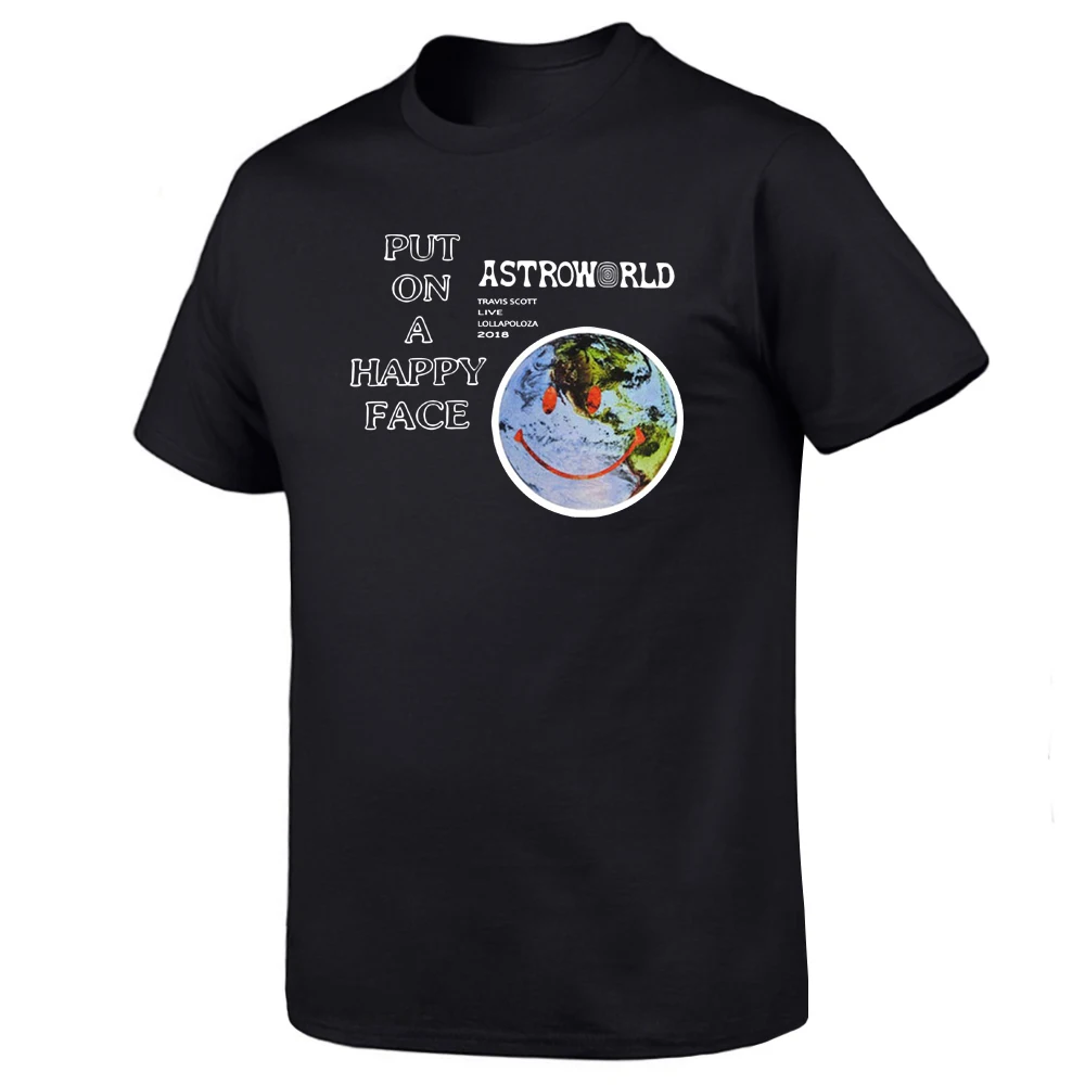 Мужские футболки с изображением Трэвиса Скотта ASTROWORLD CONCERT MERCH Zomer mannen en vrouwen katoenen